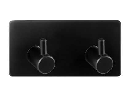 věšák  9x4,5x2,03cm 2 háčky samolepicí kov.ČER