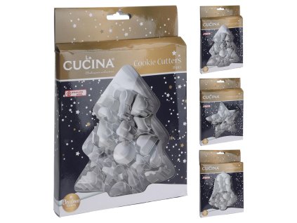 vykraj.cukroví vánoční sada 16díl.nerez mix