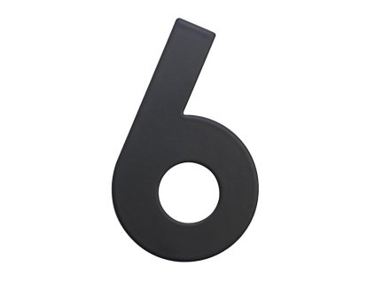 číslo domovní č.6  75mm nerez ČER