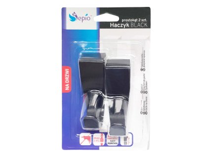 háček na zásuvku 5,9x2,5x7cm nerez ČER (2ks)