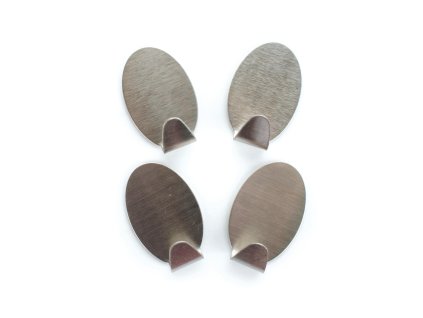 háček ovál. samolepicí nerez (4ks)