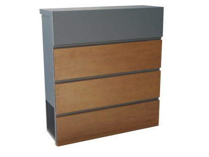 schránka poštovní 370x410x130mm dekor DŘEVO