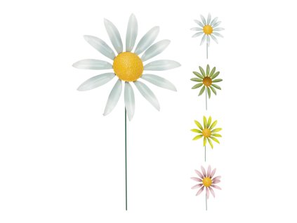 zápich KVĚTINA s hýbacími listy v.71cm mix barev