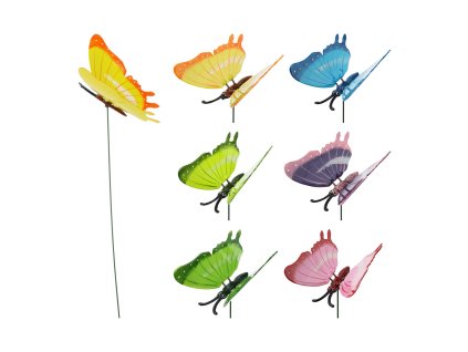 zápich MOTÝL v.67cm mix barev