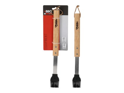 mašlovačka grilovací BBQ 37,6x4,2cm nerez, guma, dřev.ruk.