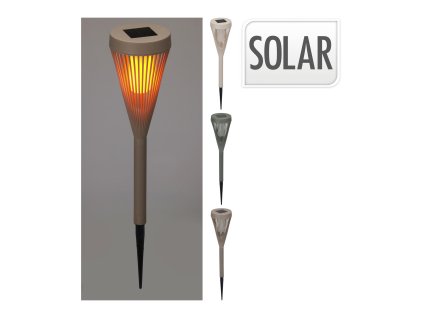 lampa solární pr. 7,5cm, v.46,5cm LED PP mix barev mat.