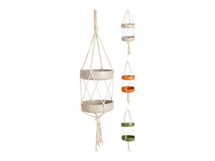 pítko,koupel pro ptáky závěsné (2xmiska 15cm,provázek) mix barev