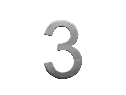 číslo domovní STAR č.3 75mm nerez