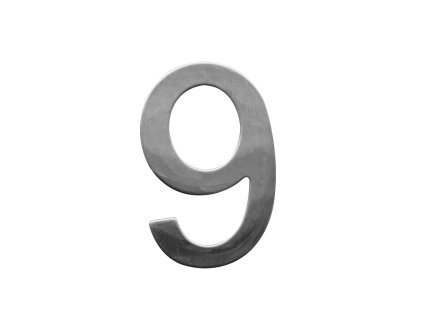 číslo domovní STAR č.9 75mm nerez
