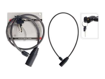 zámek lankový  6x650mm 2 kl.