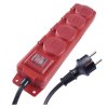 82P14131 Kabel prodluzovaci 3m 250V 4 zasuvky cerveny 0a
