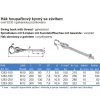 Hák houpačkový kyvný se závitem (Varianta M12x300mm Zn)