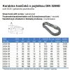 Karabina hasičská s pojistkou DIN 5299D (Varianta 140x12mm Zn)
