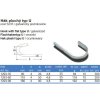 Hák plochý typ U (Varianta 50x110mm Zn)
