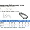 Karabina s okem DIN 5299A (Varianta 100x10mm Zn)