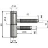 závěs dveřní 60/10  M8/50mm Zn ŽL         (50ks)