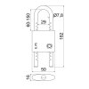 zámek visací ELIPS 50 nastavitelný v rozsahu 60-150mm 3kl.