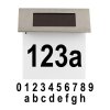 čislo domu LED solární 18,5x19x5,2cm 4LED nerez/PH