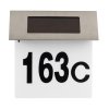 čislo domu LED solární 18,5x19x5,2cm 4LED nerez/PH