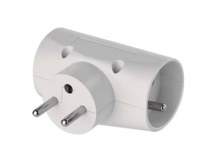 184878 1 108401 rozbocovaci zasuvka 2 kulata 1 plocha bila 250v 0a