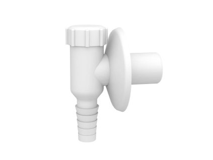 38037 1 517529 sifon predstenovy prackovy pripojovaci s rozetou bily 0a