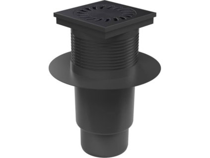 30768 1 149776 vpust kanalizacni spodni d 110 mm limec sucha klapka litinova mrizka cerna enpro 0z