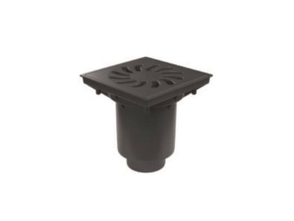 30759 vpust kanalizacni spodni d 160 110 250 mm sucha klapka plastova mrizka cerna enpro
