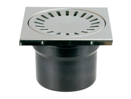 30720 1 149736 vpust podlahova spodni d 110 mm nerez ramecek mrizka sun cerna enpro 0z