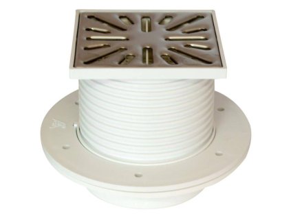 30738 1 149755 vpust podlahova spodni pvs 122 x 122 mm pr dn 50 mm nerez bila 0517 0z