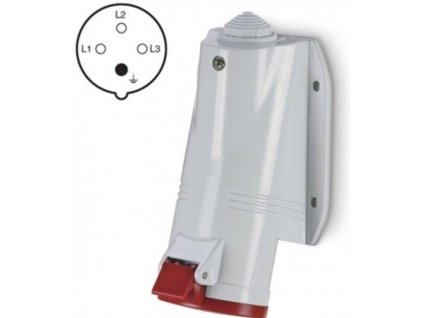 38412 1 82a6212 zasuvka 4p 400v 32a ip44 nastenna 0a