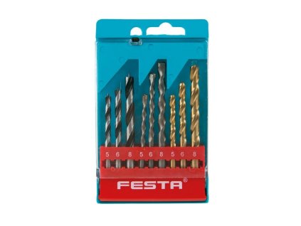 300947 sada vrtaku festa do kovu dreva zdiva 5 6 8 mm 9 ks plast