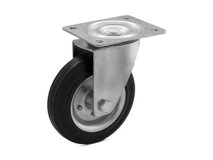 176016 otocne pojezdove kolo d100 70kg cerny kaucuk valeckove lozisko