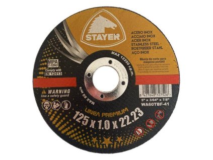 36624 37751071 kotouc rezny na kov premium t41 125 x 1 x 22 23 mm stayer 0z