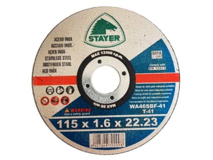 36561 1 kotouc rezny na kov 115 x 1 6 x 22 2 mm standard t41 stayer