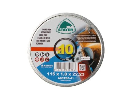 36420 1 37751136 kotouc rezny na kov standard t41 115 x 1 x 22 23 mm 10 ks stayer 0a