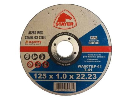 36633 kotouc rezny na kov 125 x 1 x 22 23 mm standard t41 stayer