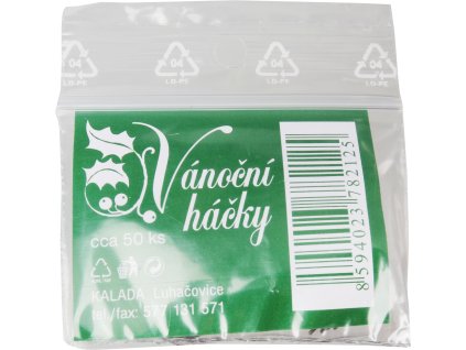 188574 hacek vanocni kratky zelezny lesk
