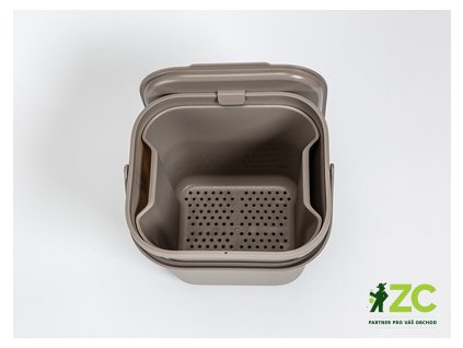 411572 kos na bioodpad s vlozkou taupe