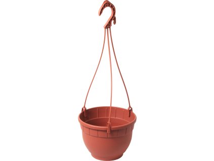 169890 kvetinac siena zavesny s miskou terakota 22 cm