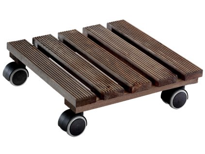 175278 podlozka pod kvetinac ctvercovy country 28 cm palisandr nosnost 100kg
