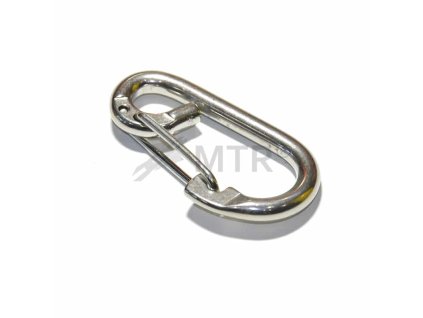 Karabína popruhová oblá s pružinou nerez A4 (Varianta 60mm nerez A4)