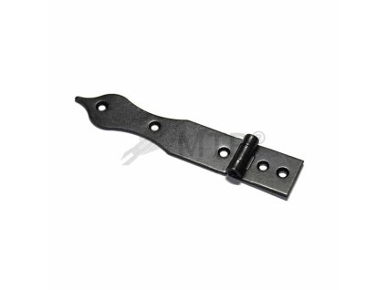 Záves tvarovaný Z18, čierny pozink (Varianta levý 144x25mm černý pozink)