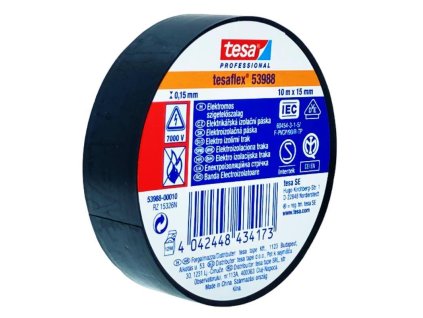 24693 138320 paska elektroizolacni pvc 53988 iec 10 m x 15 mm cerna tesa 0z