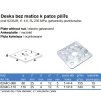 Doska bez matice k pätke piliera (Varianta 80x80x4mm galv. Zn)