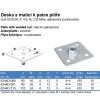 Doska s maticou k pätke piliera (Varianta M16 80x80x4mm galv. Zn)