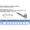 Hák hojdačkový dvojitý so závitom (Varianta M8x120mm Zn)