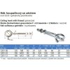 Hák hojdačkový so závitom (Varianta M8x120mm Zn)