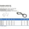 Karabína otočná U2 (Varianta 70x13mm nerez A4)