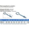 Oko hojdačkové so závitom (Varianta M10x150mm Zn)
