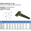 Záves bránkový T typ (Varianta 105x26x80mm galv. Zn)